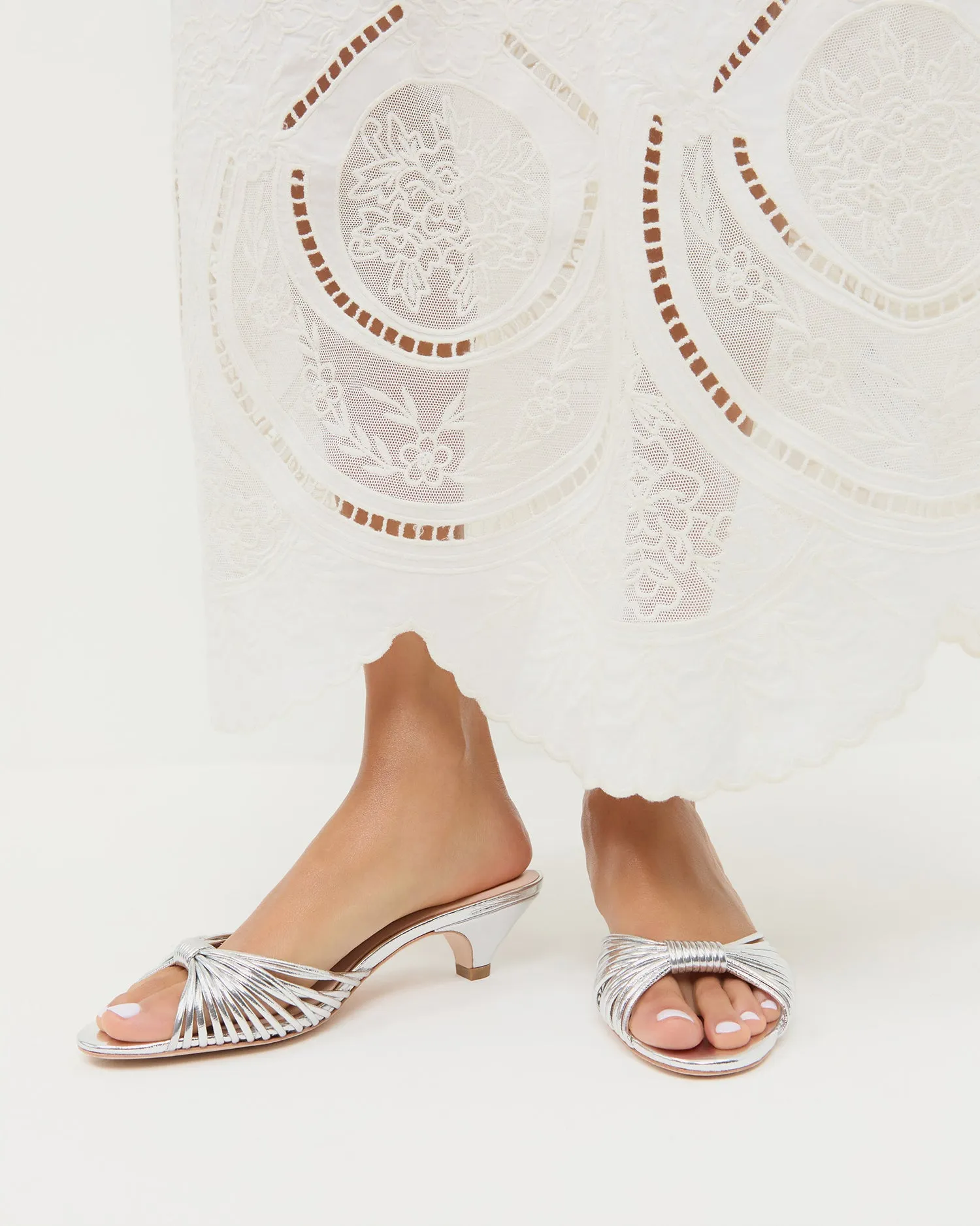Dixie Silver Leather Kitten Heel sold by Loeffler Randall product image thumbnail 2