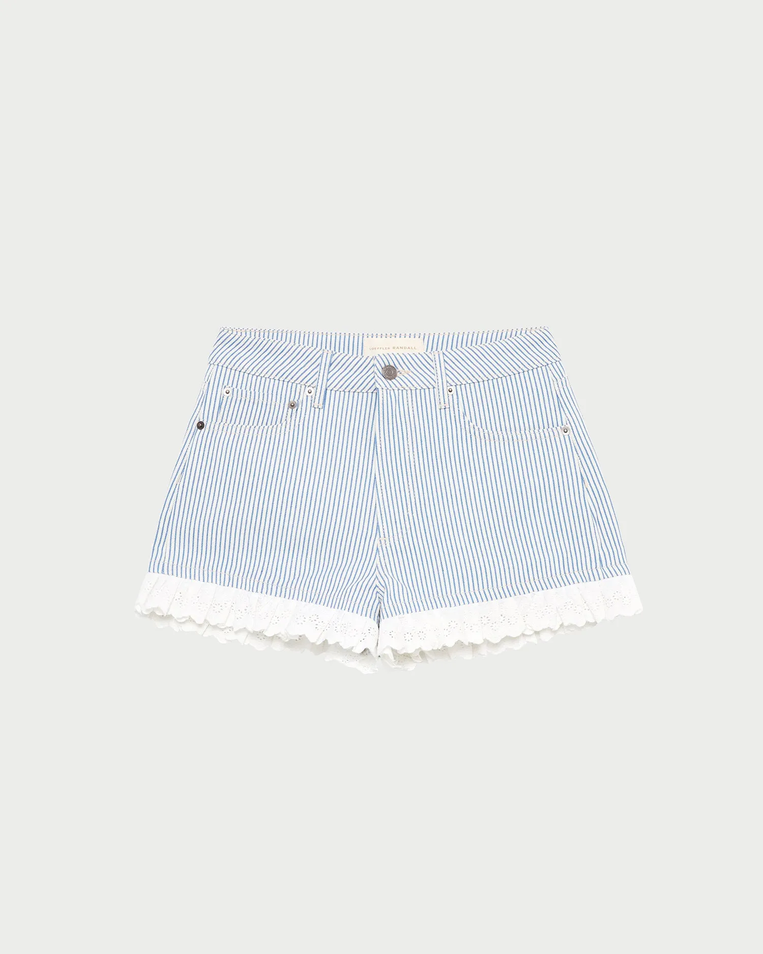 Kay Lace-Trimmed Denim Shorts sold by Loeffler Randall