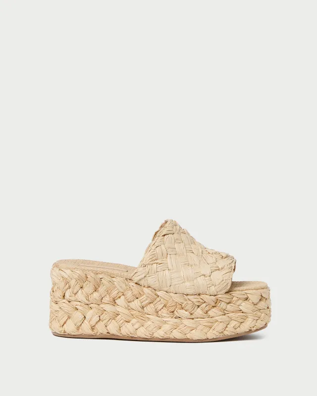 Aaron Natural Braided Straw Mule made by Loeffler Randall