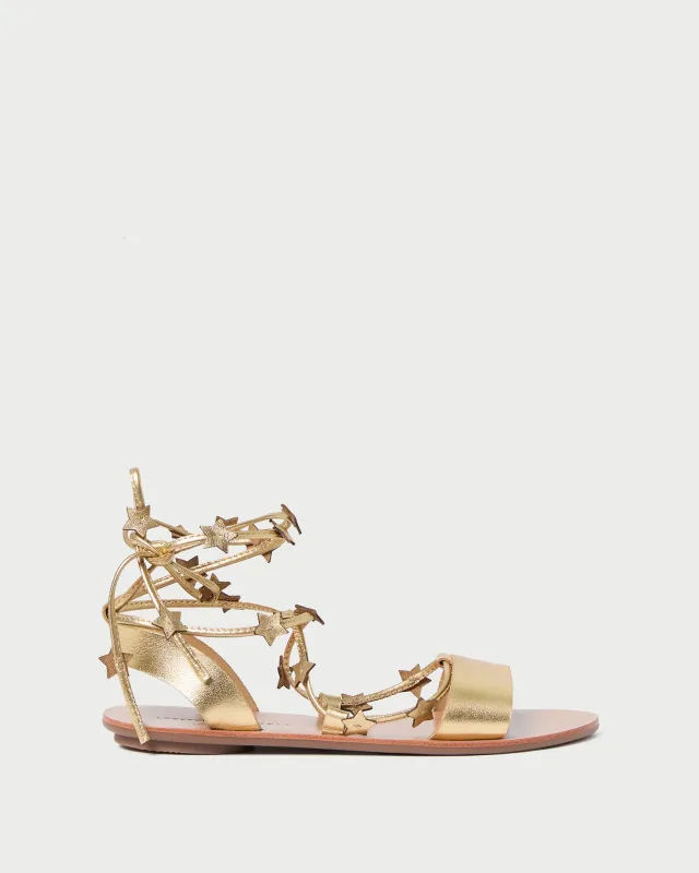 Starla Gold Wrap Sandal made by Loeffler Randall