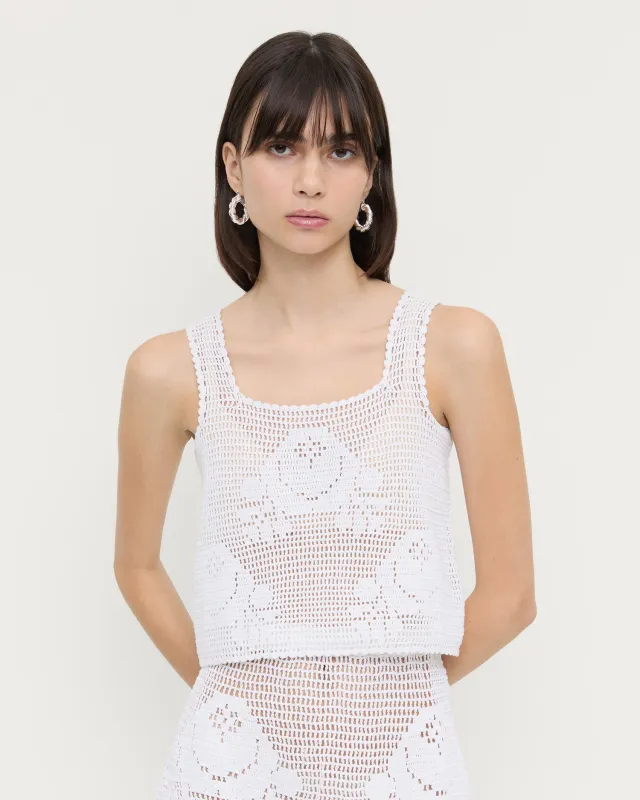 Aurelie Crochet Top made by Loeffler Randall