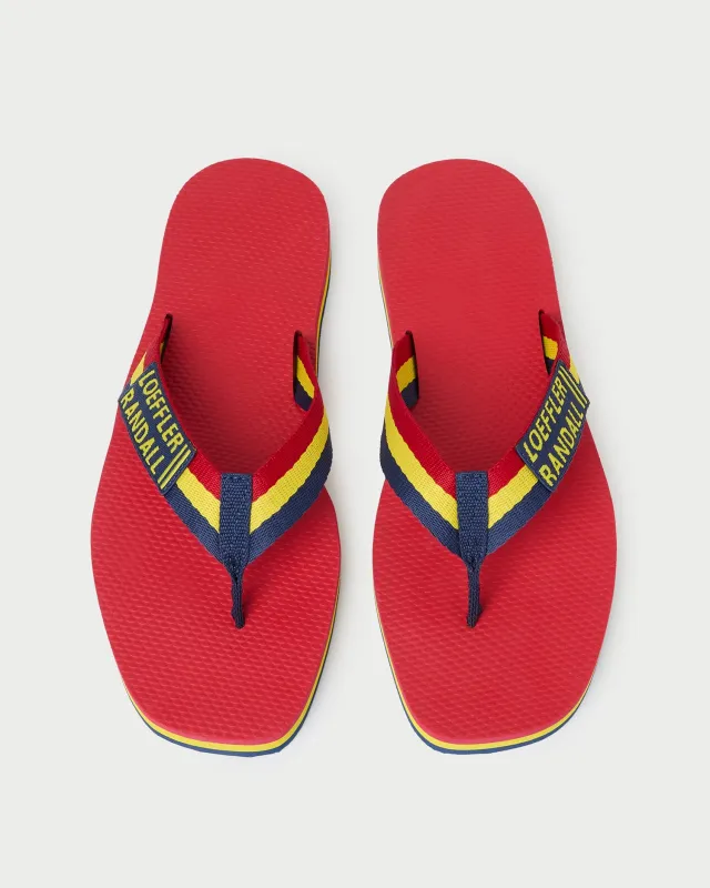 Chase Red/Yellow Flip Flop made by Loeffler Randall