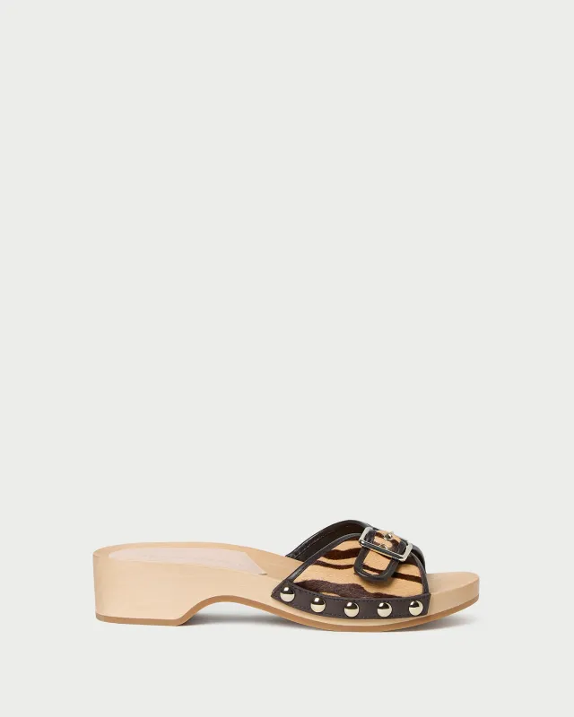 Paulie Zebra Studded Sandal made by Loeffler Randall