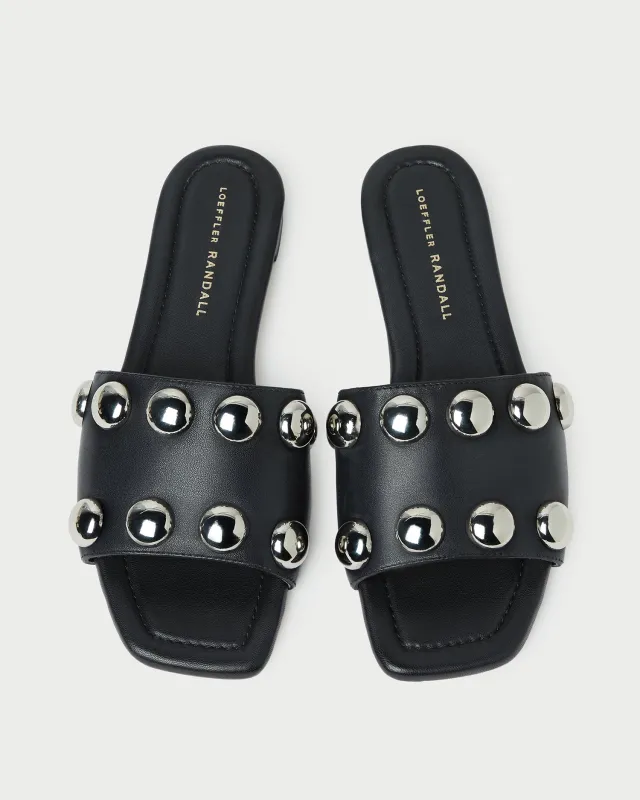 Hayes Black/Silver Studded Sandal made by Loeffler Randall
