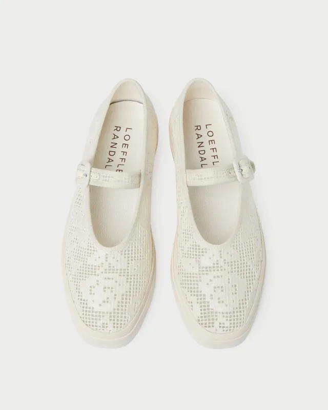 Cooper Cream Lace Mary Jane Sneaker made by Loeffler Randall