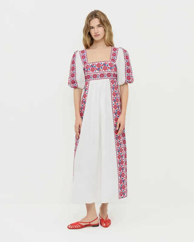 Lotus Embroidered Dress made by Loeffler Randall