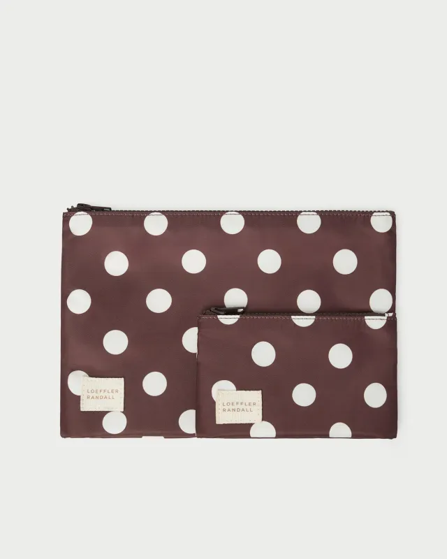 Tracy Brown/Cream Pouch Set made by Loeffler Randall