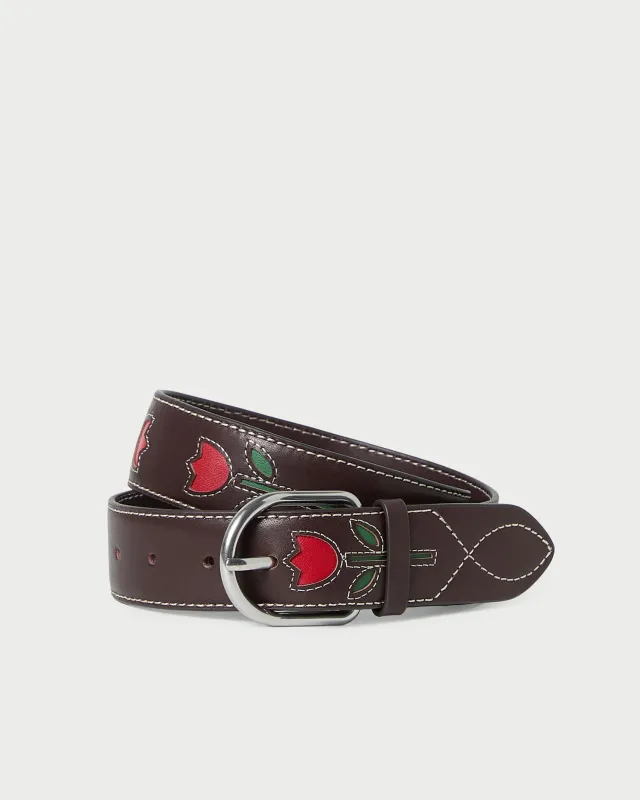 Gage Espresso Western Belt made by Loeffler Randall