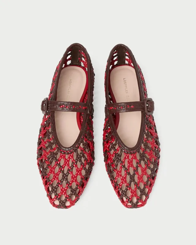 Junia Red/Espresso Mary Jane Flat made by Loeffler Randall