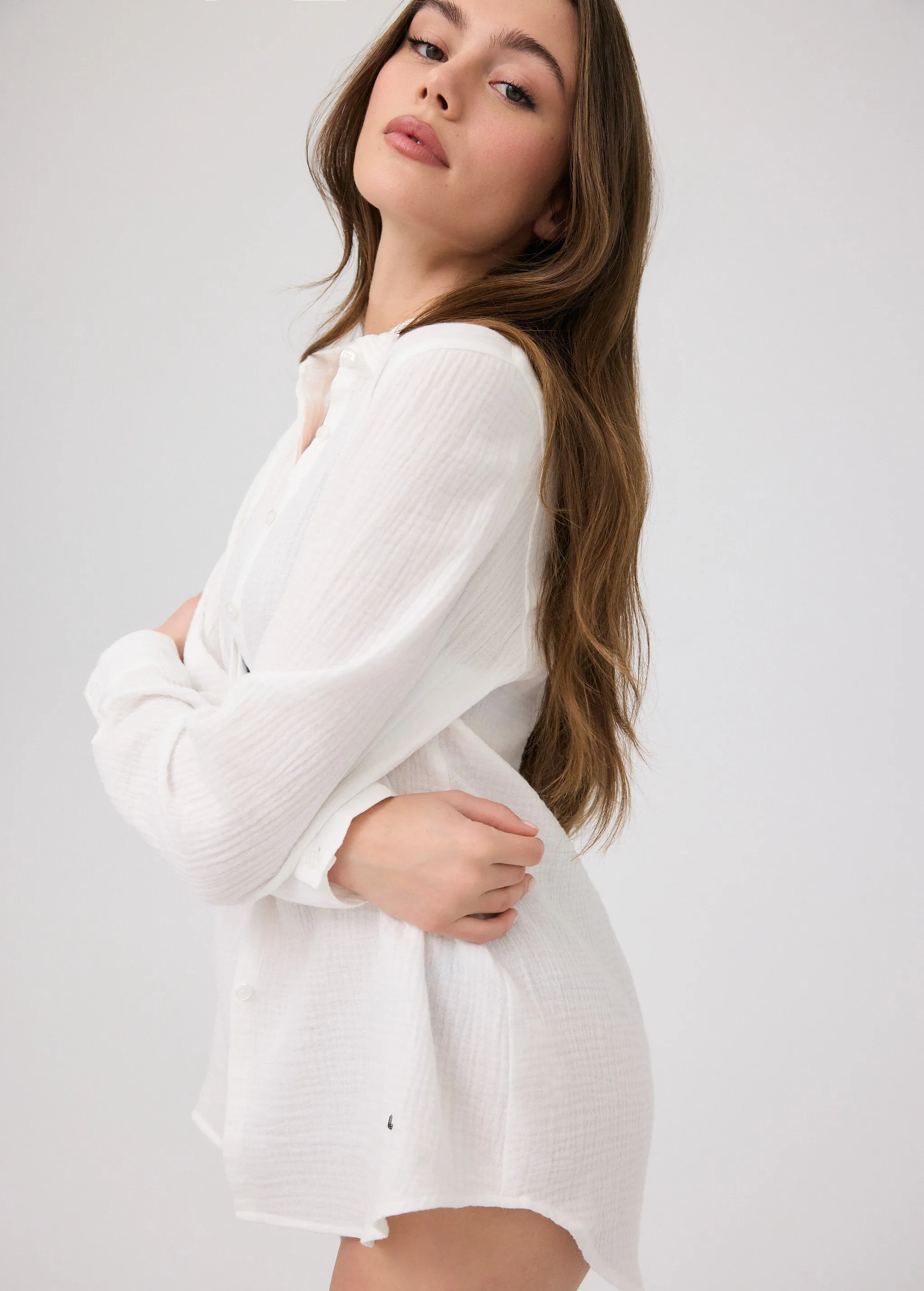 Breezy Button Up Tunic sold by Lole