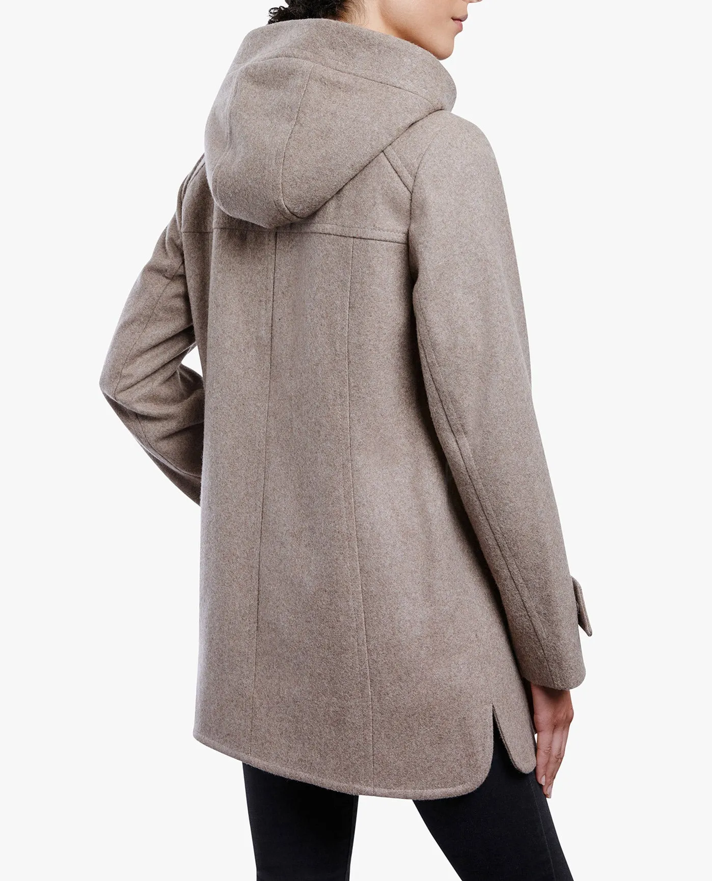 ZIP-FRONT SHERPA LINED HOOD WOOL JACKET sold by London Fog product image thumbnail 2
