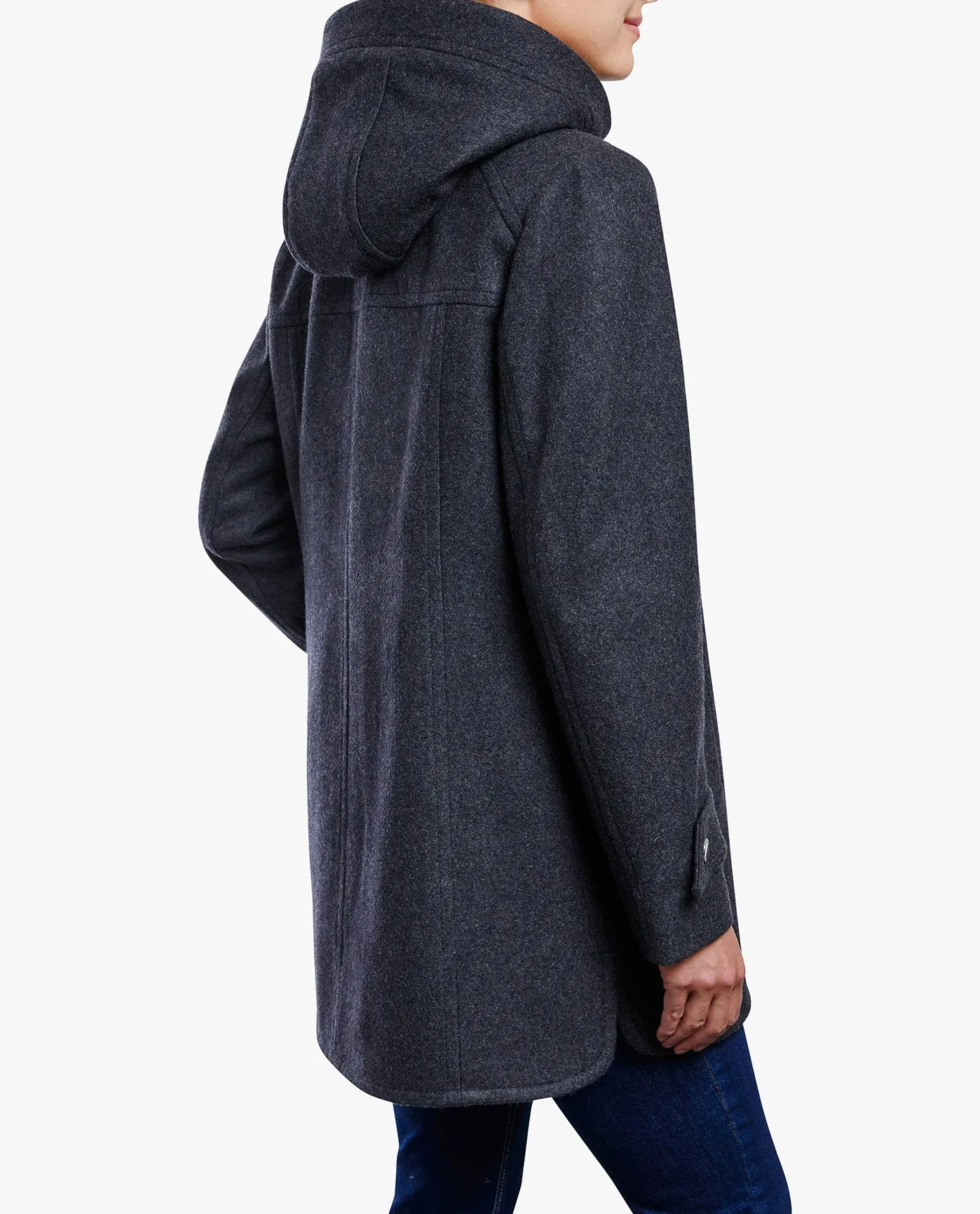 ZIP-FRONT SHERPA LINED HOOD WOOL JACKET sold by London Fog product image thumbnail 5