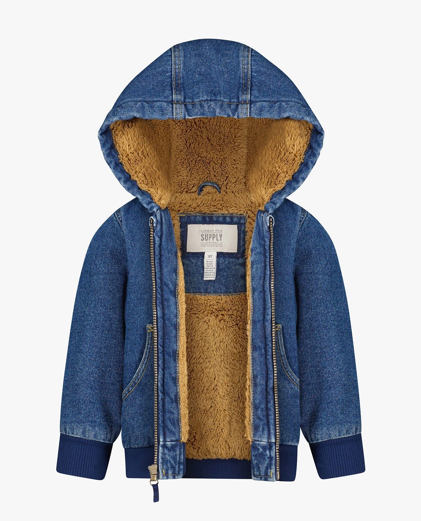 TODDLER BOYS ZIP-FRONT HOODED BOMBER sold by London Fog product image thumbnail 4