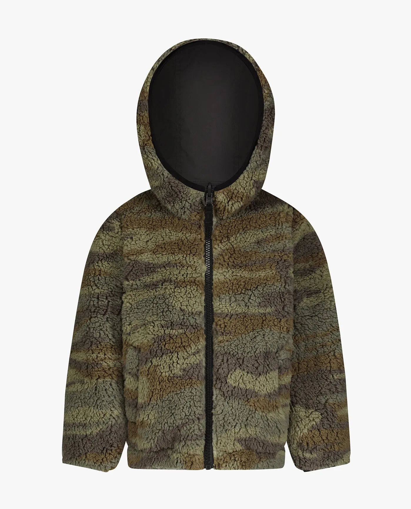 BOYS ZIP-FRONT REVERSIBLE FLEECE LINED HOODED JACKET sold by London Fog