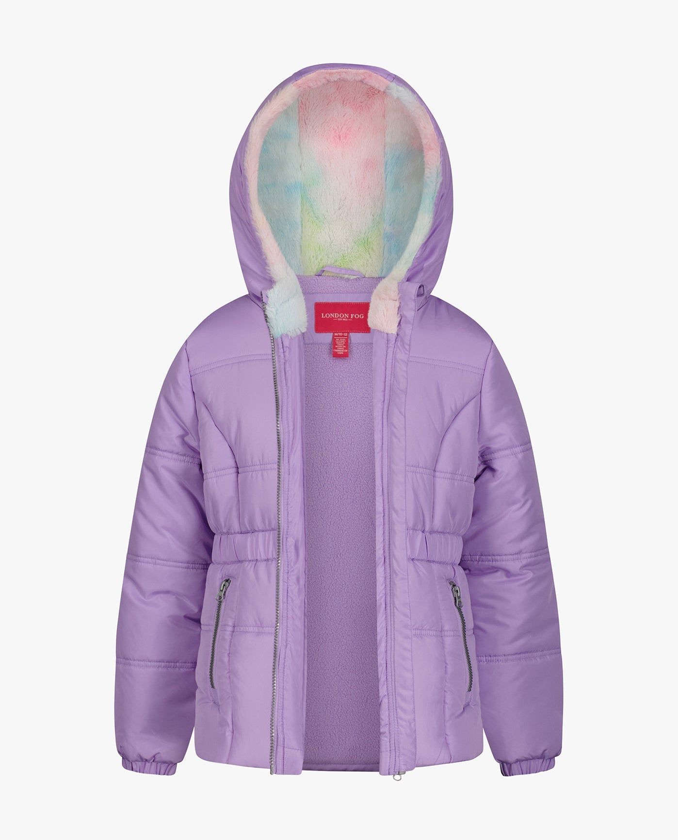 BABY GIRLS ZIP-FRONT HOODED MID CINCH PUFFER sold by London Fog product image thumbnail 5