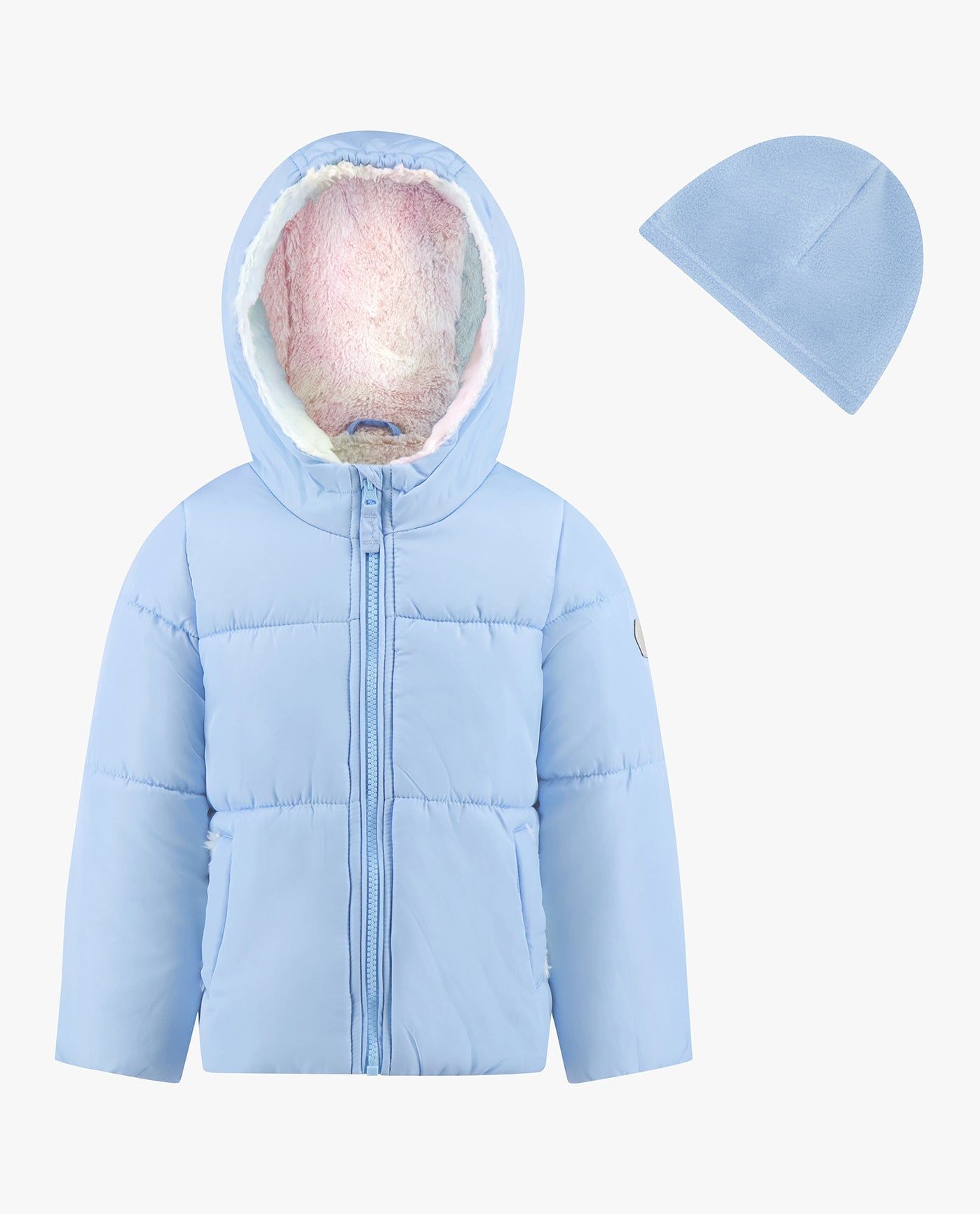 TODDLER GIRLS ZIP-FRONT HOODED LOOSE FIT PUFFER sold by London Fog product image thumbnail 3