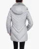 PETITE ZIP-FRONT HOODED PUFFER JACKET WITH BUTTON-OFF FUR COLLAR sold by London Fog