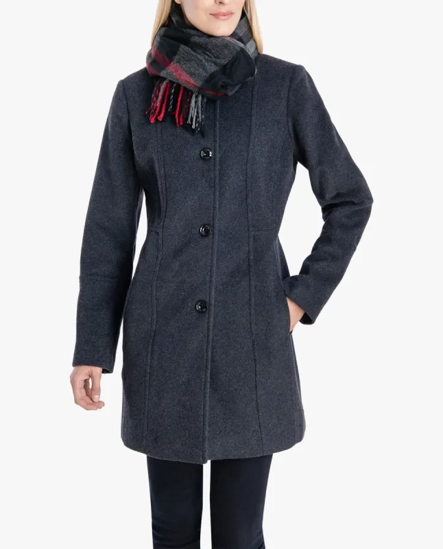 SINGLE BREASTED PEACOAT WITH SCARF sold by London Fog