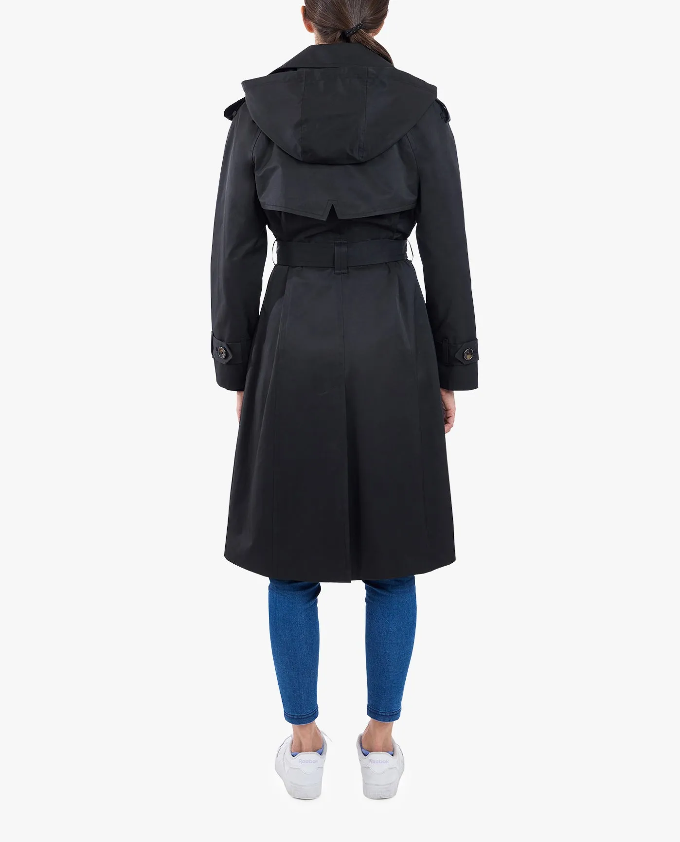 SINGLE BREASTED BELTED RAINCOAT WITH HOOD sold by London Fog product image thumbnail 2