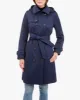 DOUBLE BREASTED TRENCH WITH BUTTON OFF HOOD sold by London Fog
