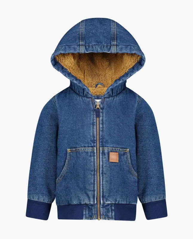 BOYS ZIP-FRONT HOODED BOMBER sold by London Fog