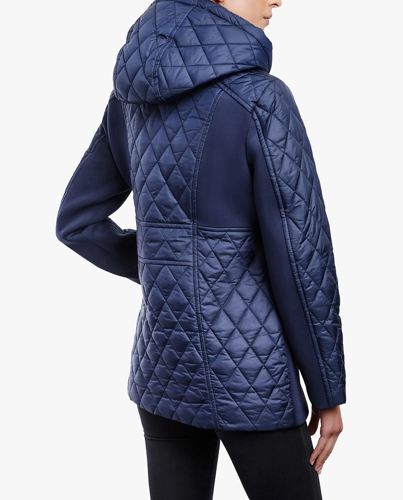 ZIP FRONT HOODED QUILTED JACKET sold by London Fog product image thumbnail 4