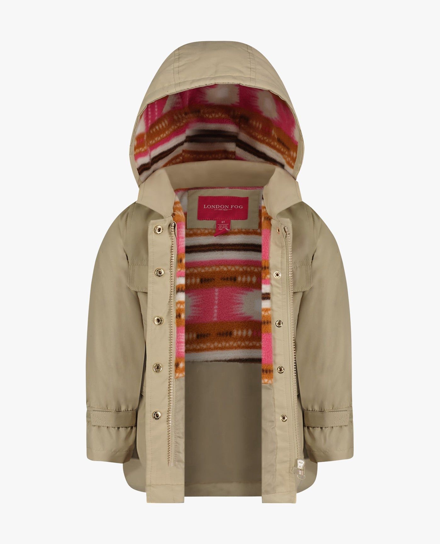 TODDLER GIRLS SNAP-FRONT SKIRTED TRENCH WITH HOOD sold by London Fog product image thumbnail 4