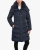 PLUS SIZE ZIP-FRONT HOODED HEAVY WEIGHT PUFFER JACKET WITH BUTTON-OFF FUR COLLAR sold by London Fog