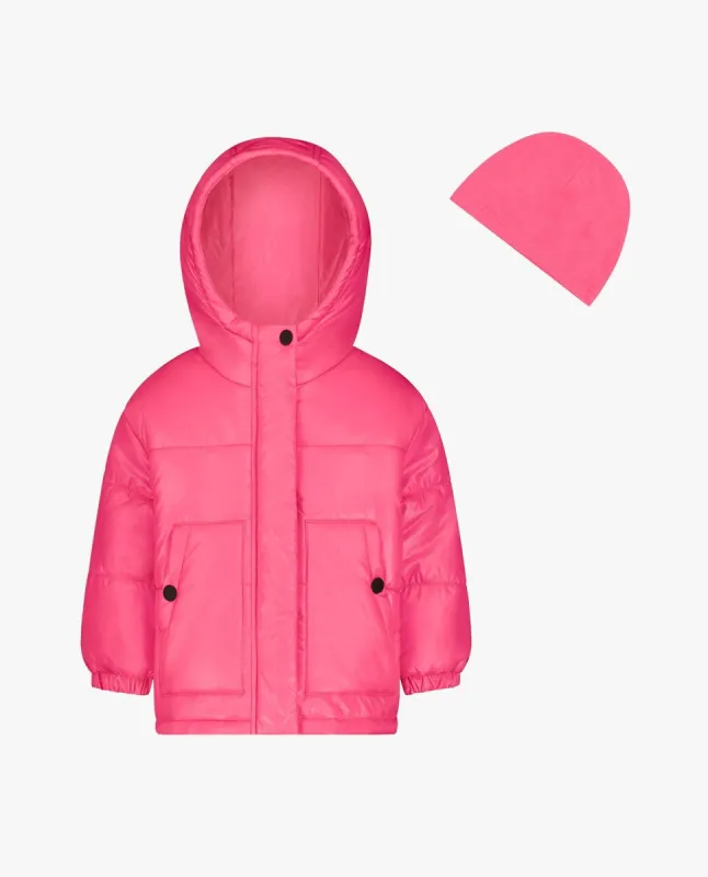 TODDLER GIRLS ZIP-FRONT HEAVY WEIGHT PUFFER sold by London Fog