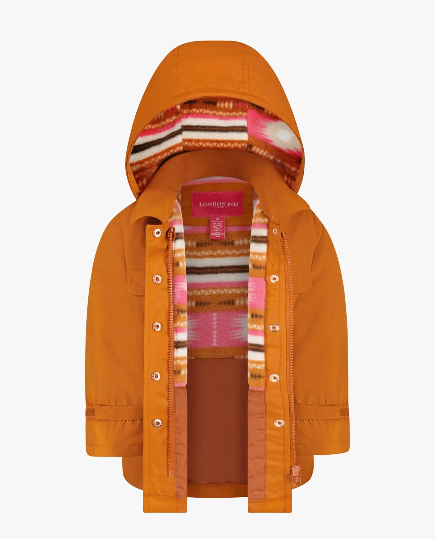 GIRLS SNAP-FRONT SKIRTED TRENCH WITH HOOD sold by London Fog product image thumbnail 2