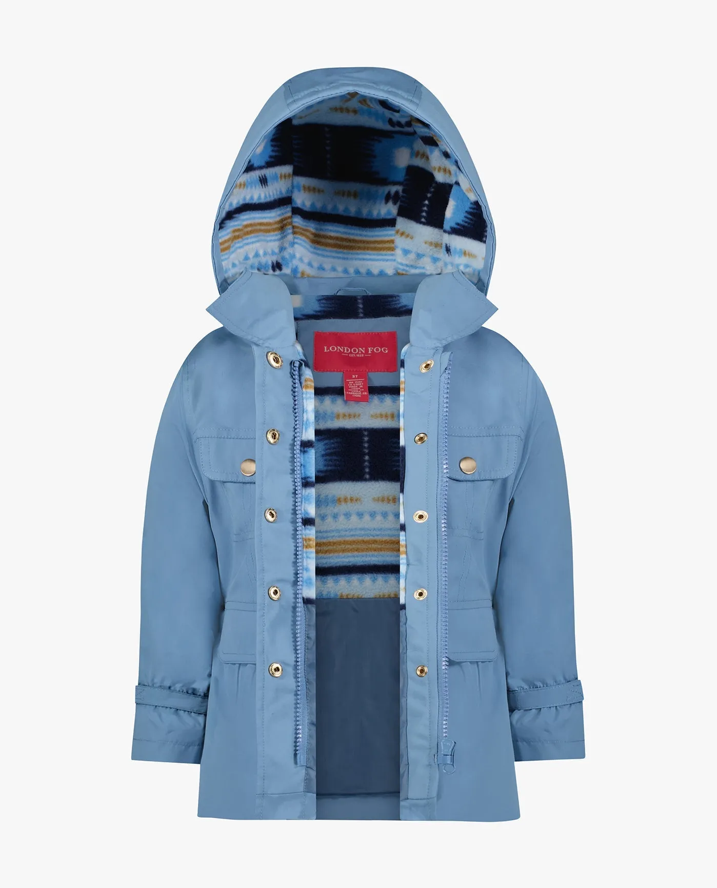 GIRLS SNAP-FRONT SKIRTED TRENCH WITH HOOD sold by London Fog product image thumbnail 5