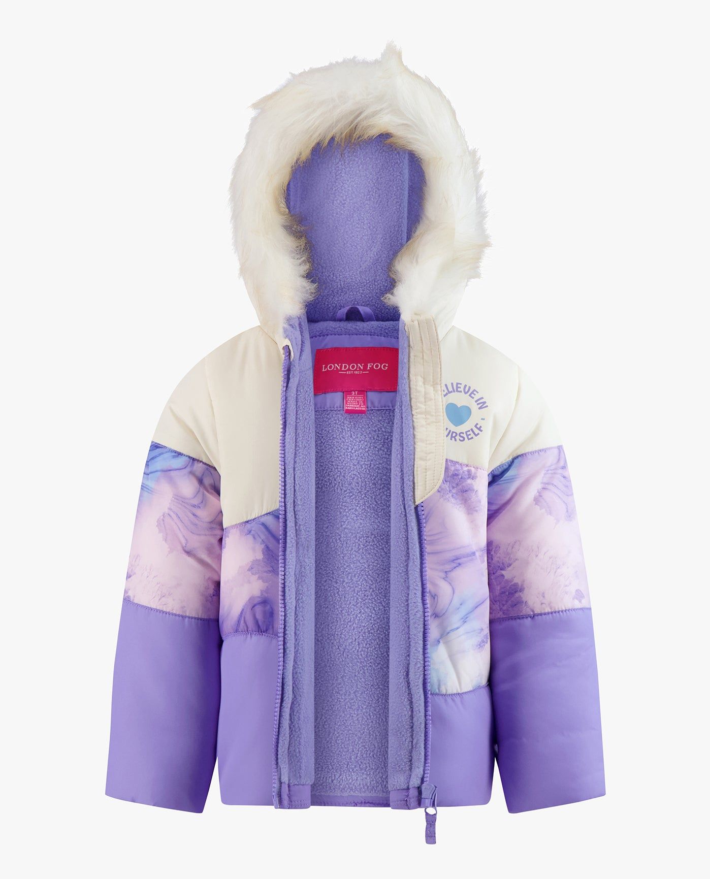 TODDLER GIRLS ZIP-FRONT COLOR BLOCK JACKET AND OVERALL SNOW PANT sold by London Fog product image thumbnail 3