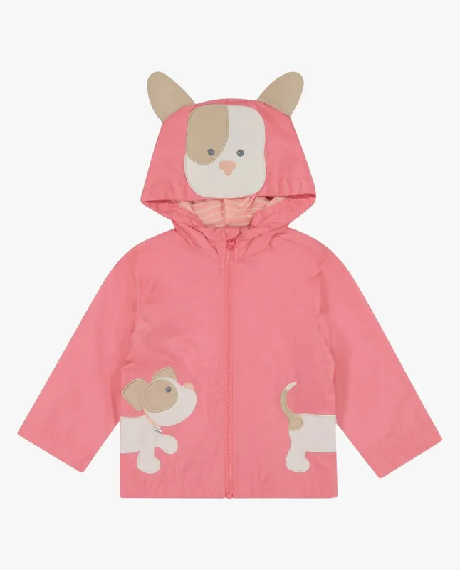 BABY GIRLS PUPPY ZIP FRONT HOODED RAINCOAT sold by London Fog