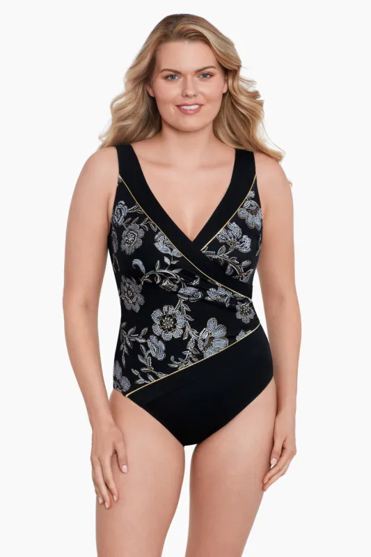 Long Torso Tassel Surplice One Piece - Gilded Pleasure sold by Longitude