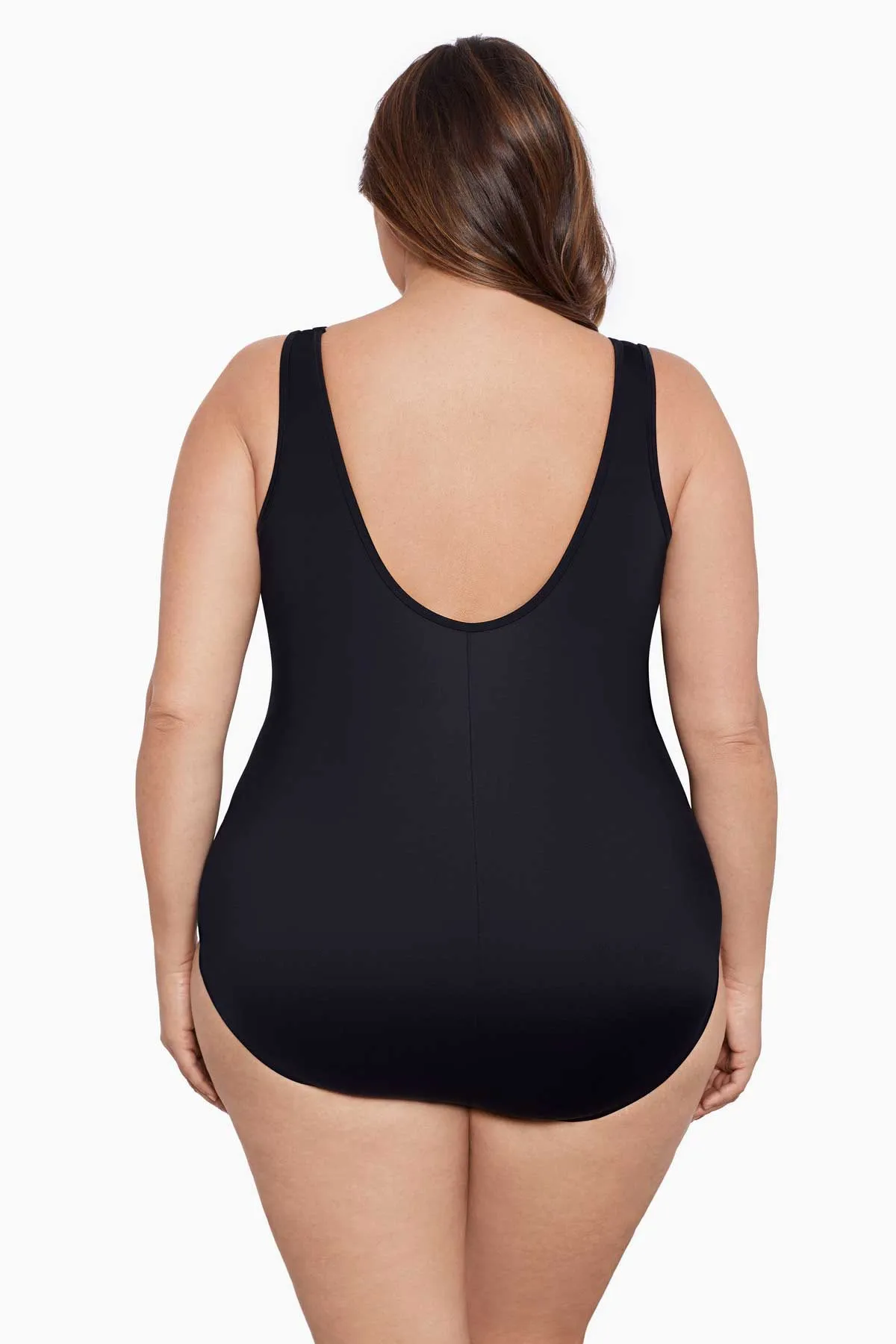 Plus Size Mesh Highneck Long Torso One Piece Swimsuit Night Gala sold by Longitude product image thumbnail 3
