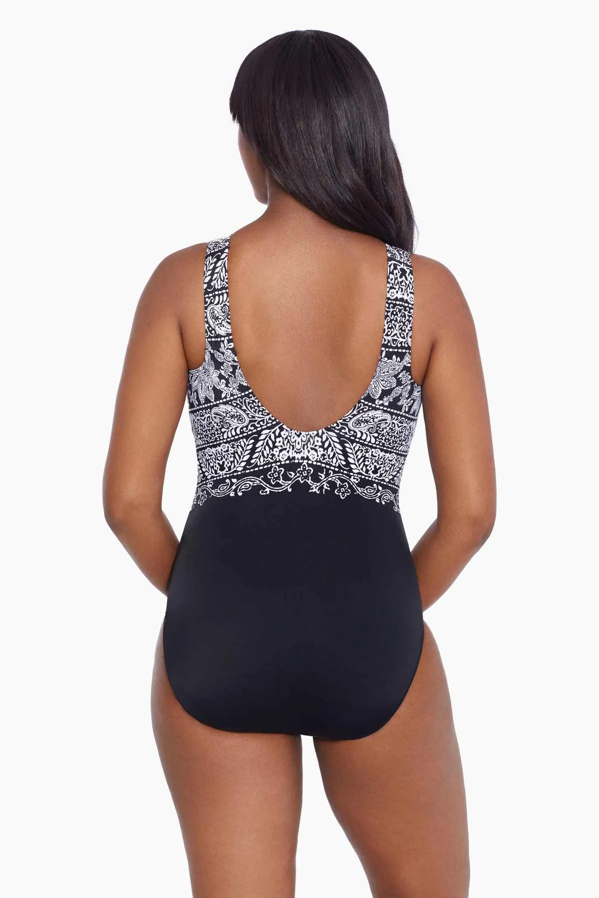 Long Torso Scoopback Highneck One Piece - Night Seas sold by Longitude product image thumbnail 3