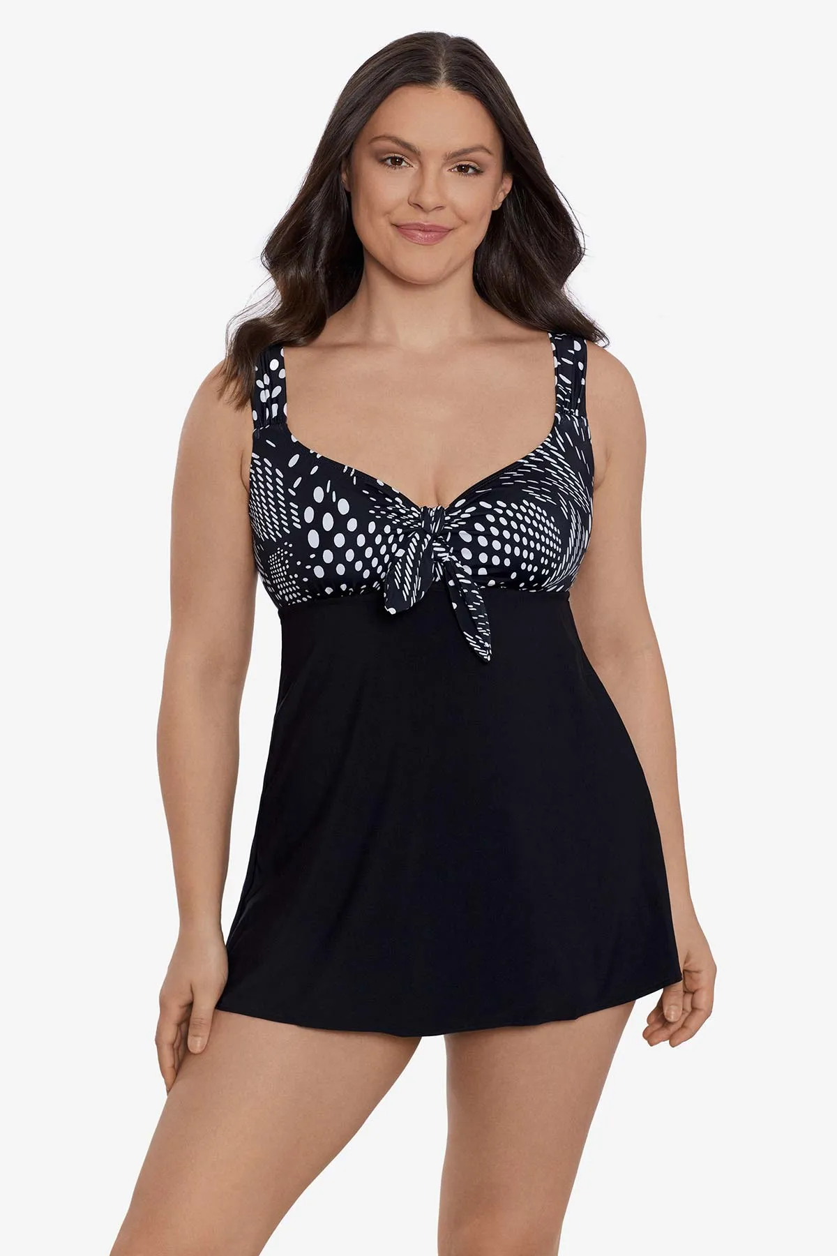 Parade Long Torso Tie Front Swim Dress sold by Longitude