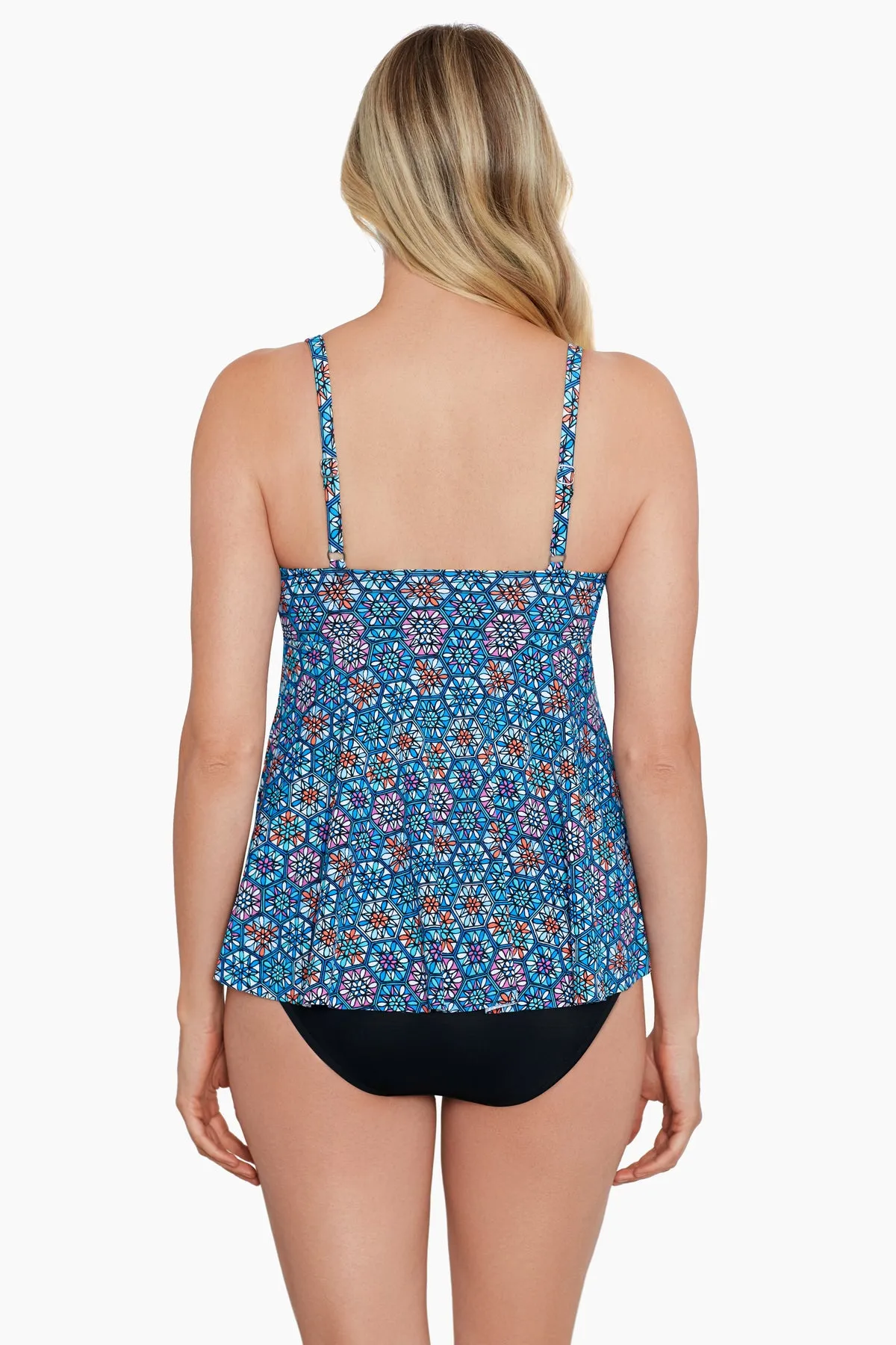 V-Neck Tankini Top - Tile Play sold by Longitude product image thumbnail 3