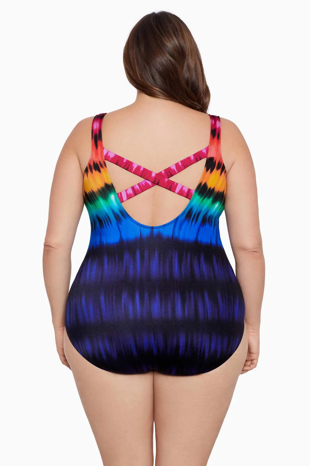 Plus Size Long Torso X-Back One Piece - Heated Waters sold by Longitude product image thumbnail 3
