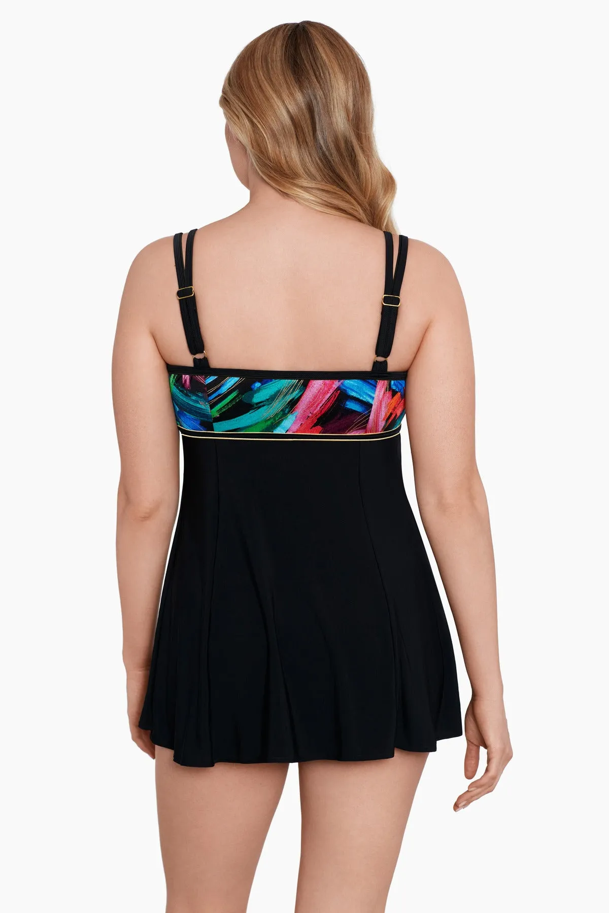 Long Torso Empire Princess Seam Swim Dress - Side Swipe sold by Longitude product image thumbnail 3