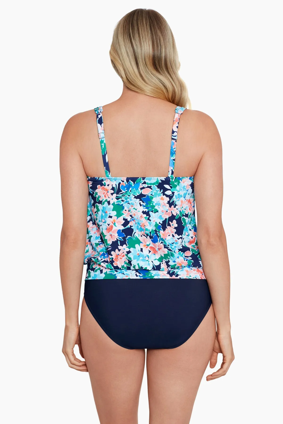 Shirred Neck Blouson Tankini Top Ditsy Days sold by Longitude product image thumbnail 3