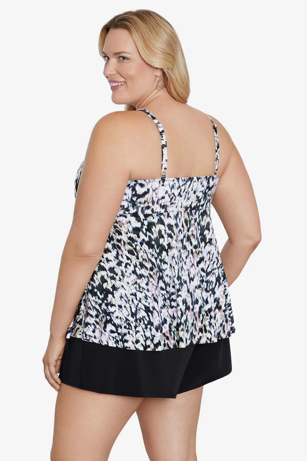 Plus Size V-Neck Tankini Leopard Love sold by Longitude product image thumbnail 2