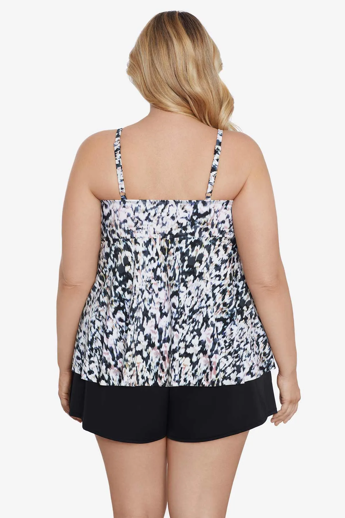 Plus Size V-Neck Tankini Leopard Love sold by Longitude product image thumbnail 3