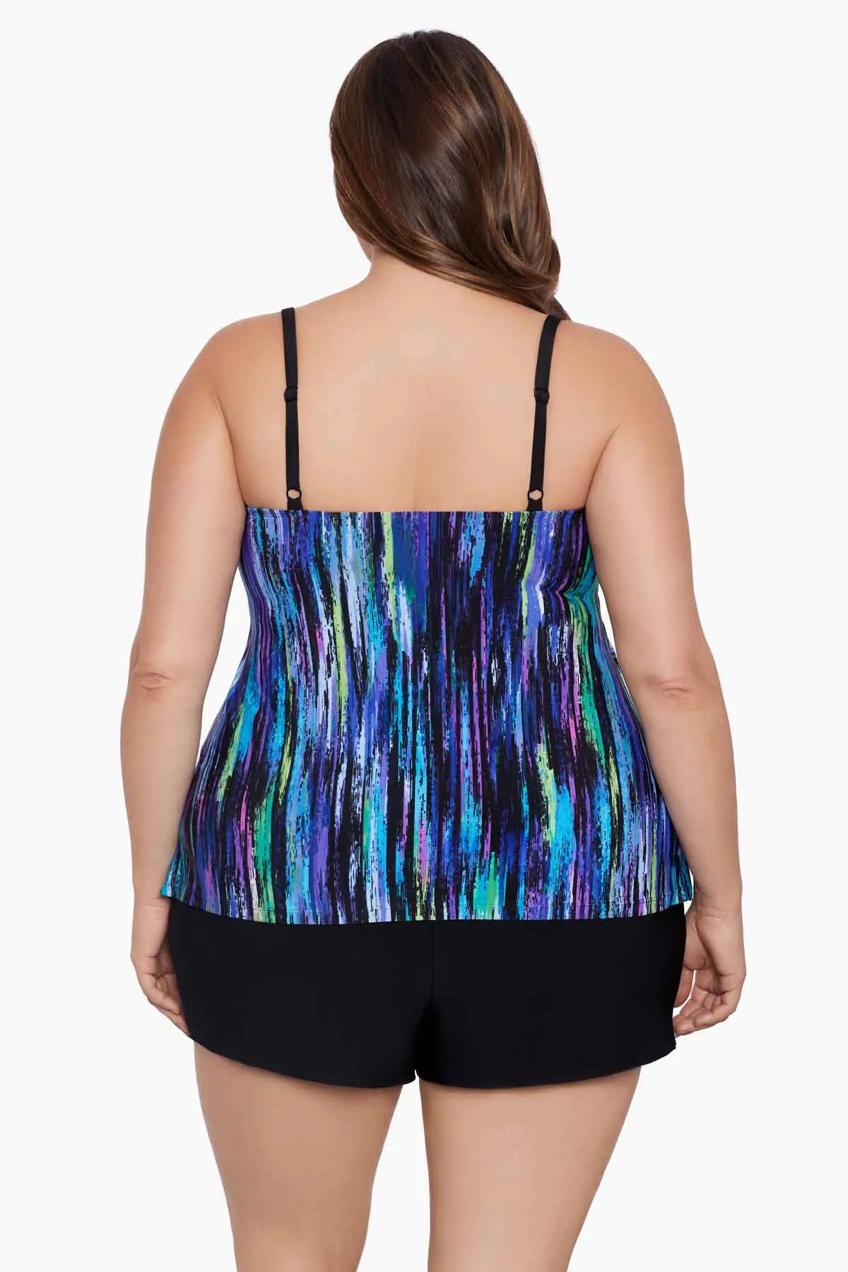 Brilliant Streaks Plus Size Long Torso Ruffle Faux Shortini sold by Longitude product image thumbnail 4