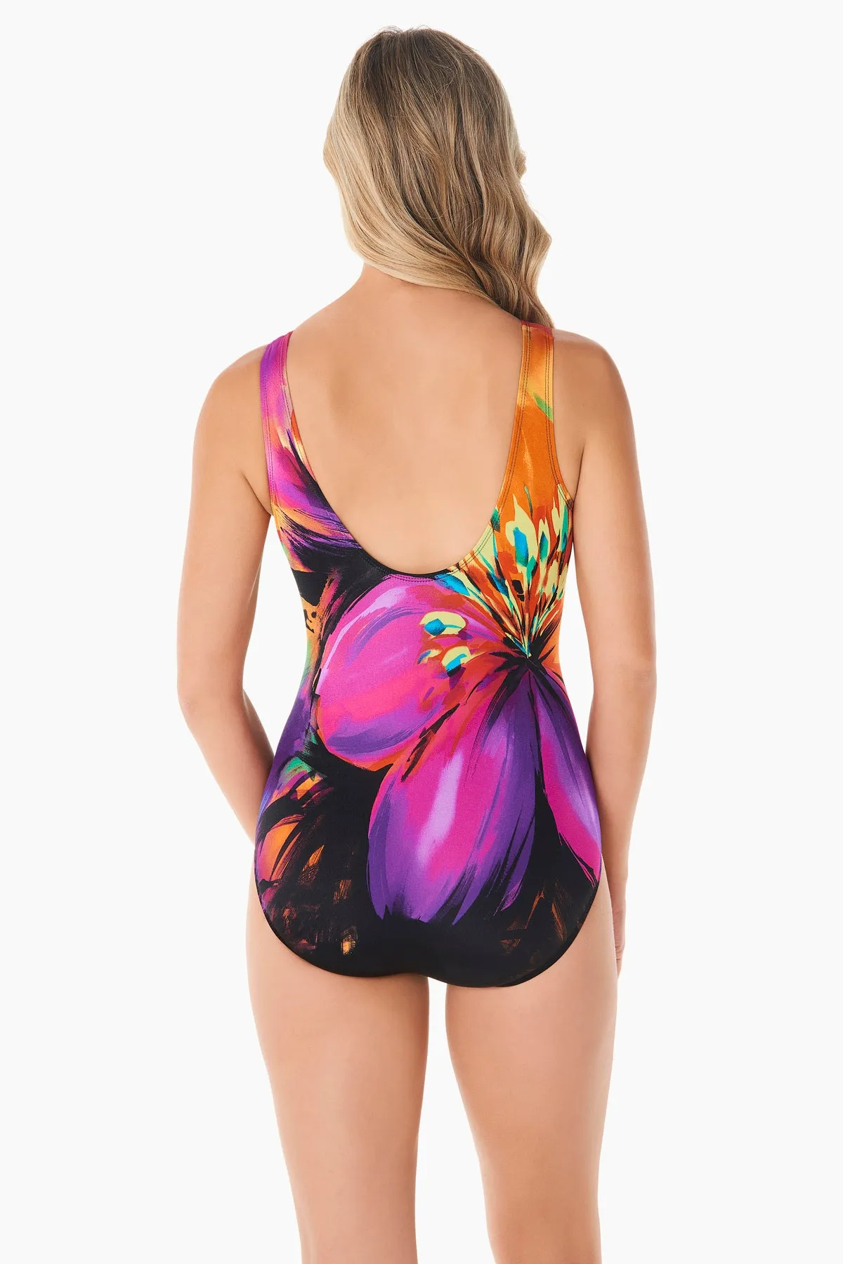 Scoopneck Tank Long Torso One Piece Swimsuit Fiesta sold by Longitude product image thumbnail 2