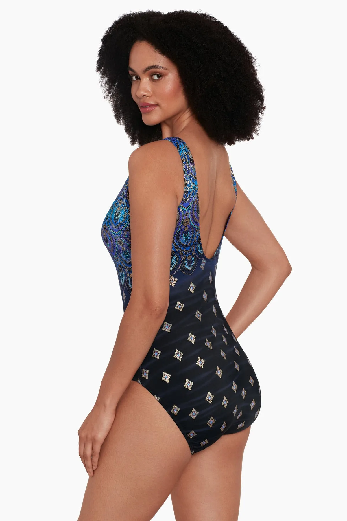 Long Torso Scoopback Highneck One Piece - Pasha sold by Longitude product image thumbnail 2