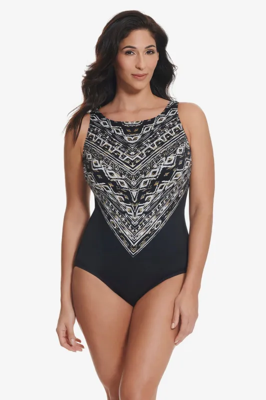 Scoopback Tank Long Torso One Piece Swimsuit Mazunte sold by Longitude