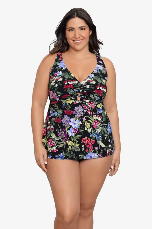 Plus Size Molly Tankini Top - Flowerette sold by Longitude