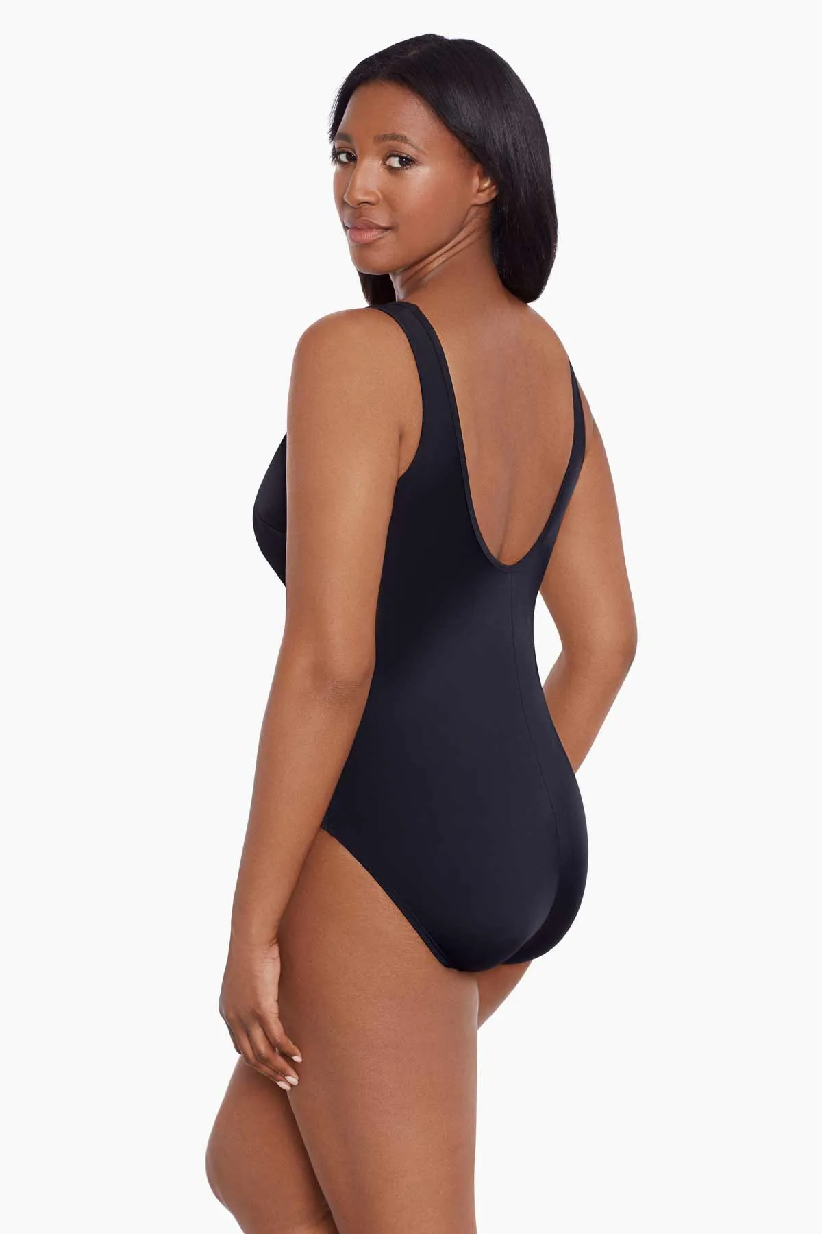 Long Torso Mesh Highneck One Piece - Night Gala sold by Longitude product image thumbnail 2