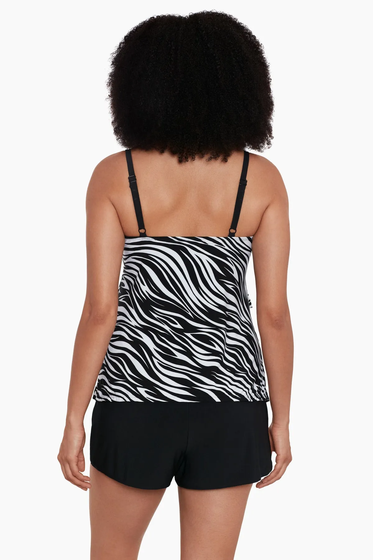 Long Torso Ruffle Faux Shortini - Animal Instinct sold by Longitude product image thumbnail 3